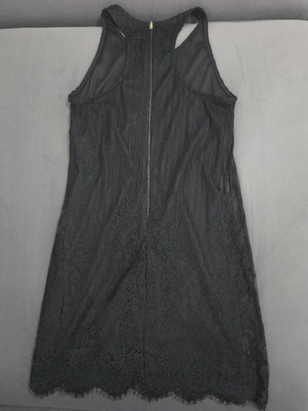 Black Lace Trim Mini Dress Size Small – Racerback Style - Picture 5 of 6